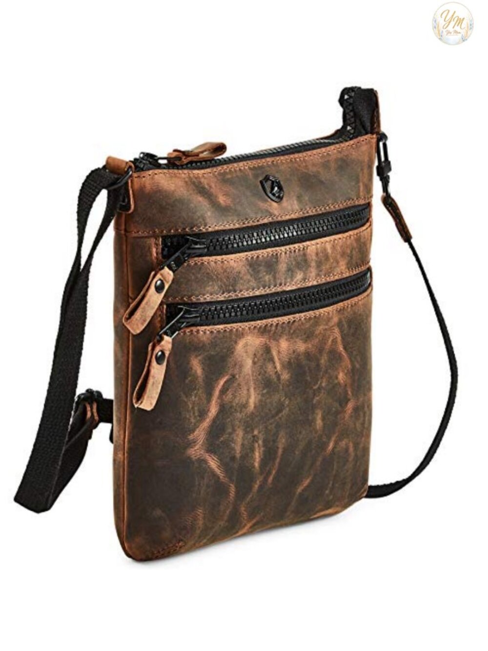 Small Genuine Leather Crossbody Bag Travel Purse Sling Shoulder Adjustable